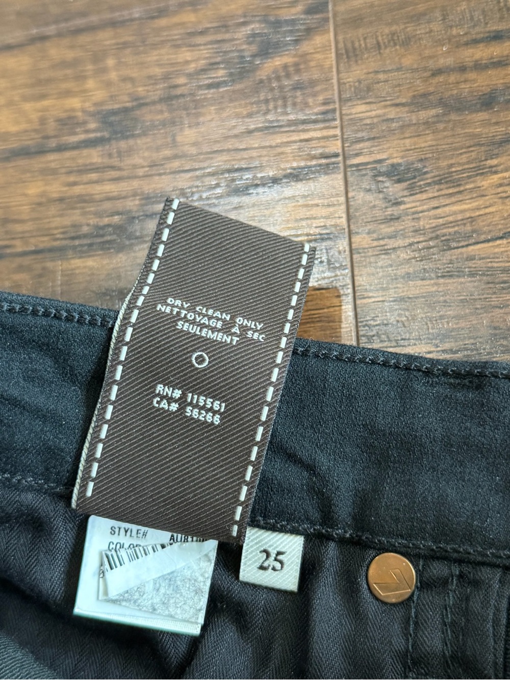 7 For All Mankind Women's Black & Gold Design Jeans Size 25 - Picture 8 of 10